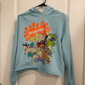 Nickelodeon cropped hooded long sleeve shirt